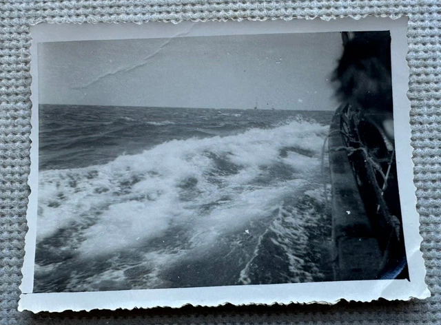 30 Rar ORIGINALES FOTO 2.WK Kriegsmarine Schiff auf See Fahrt Marine Dokument ...