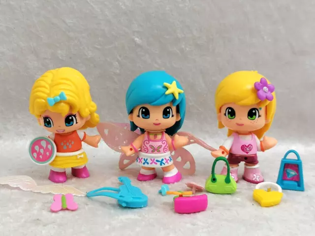 FAMOUS PINYPON mini doll figures LOT + accessories ref 1
