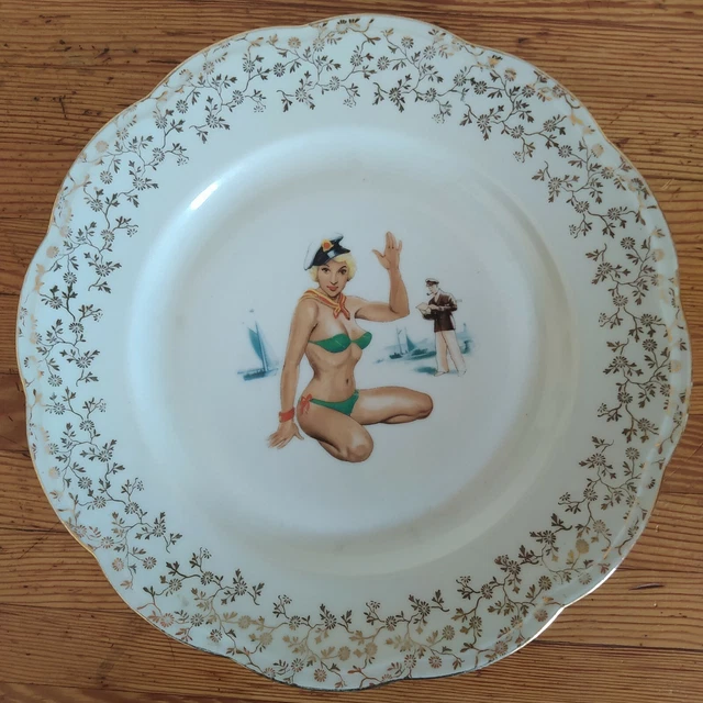 Assiette Pin-up Porcelaine Limoges