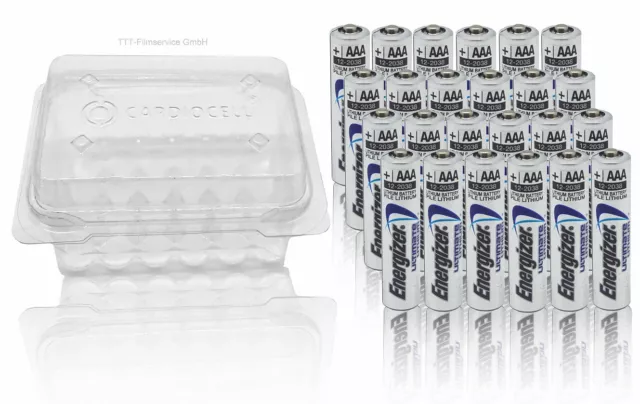 24 x Energizer Ultimate AAA Micro Lithium FR03 L92 1,5V in CardioCell Box