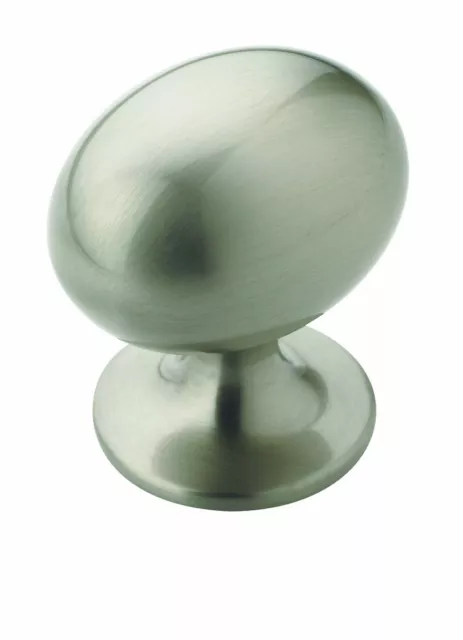 Nickel Knob Oval Football Medium Cabinet Hardware PN0395