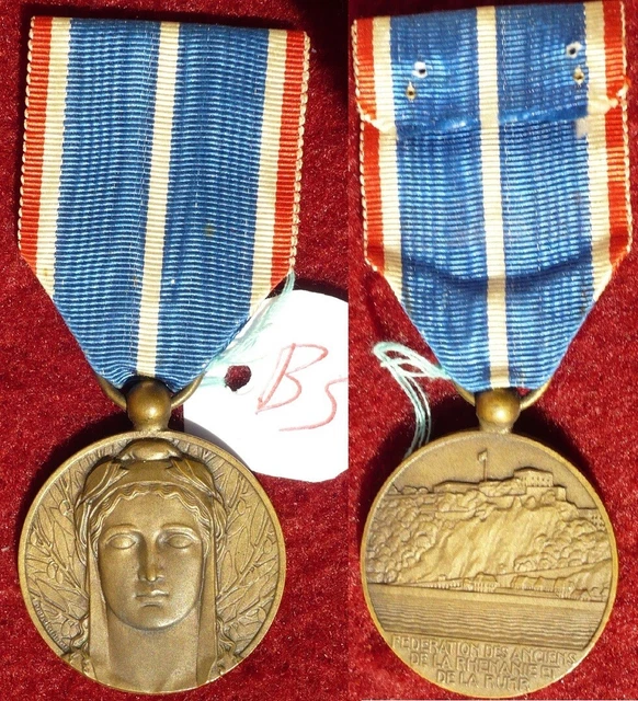 Médaille Française Delannoy - Anciens De La Rhénanie, Ruhr, Tyrol