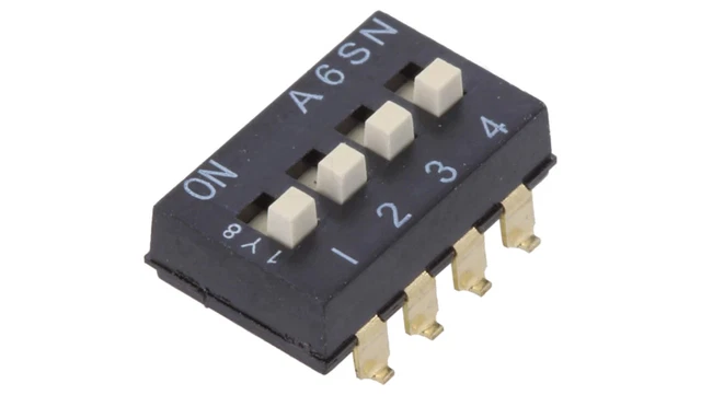 DIP-SWITCH NUMBER OF sections 4 ON-OFF 0.025A/24VDC A6SN4104 /T2UK £9. ...