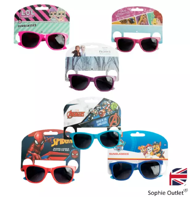 Kids Novelty Sunglasses FROZEN SPIDERMAN LOL DISNEY MARVEL Sun Shades Toy Gift