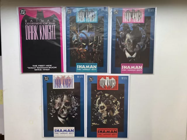 BATMAN: Legends Of The Dark Knight  #1-5 Comic Lot SHAMAN (1989 - 1990 DC) SHARP