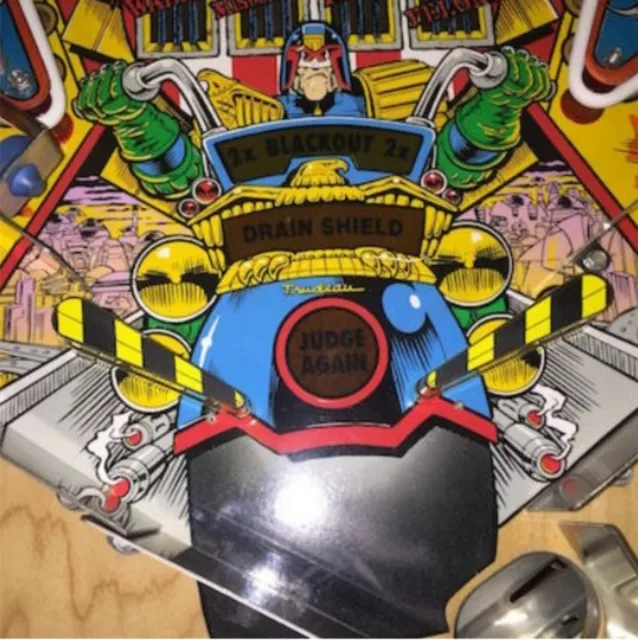 Danger Zone - Pinball Flipper Bat Topper MOD (set of 4) for Judge Dredd pinball