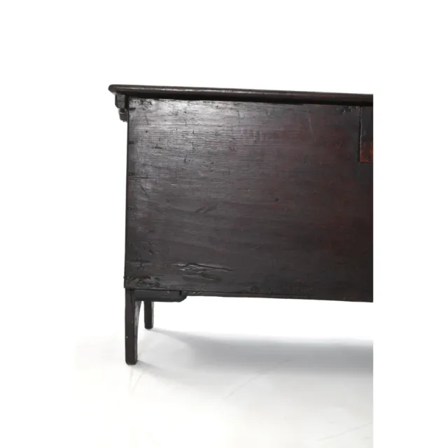 Antique 16th - 18th Century English Oak Plank Coffer Storage Trunk Chest 3