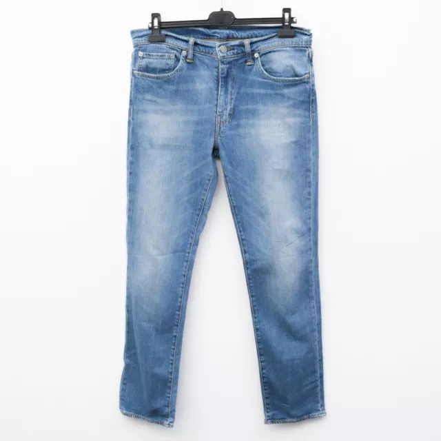 Levis Strauss 511 Uomo W33 L32 Regular Jeans Denim Pantaloni Slim Dritto