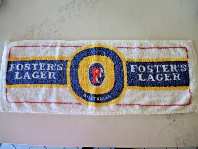 Vintage Collectable FOSTERS LAGER Bar Towel Bar Runner Mat from 1980's