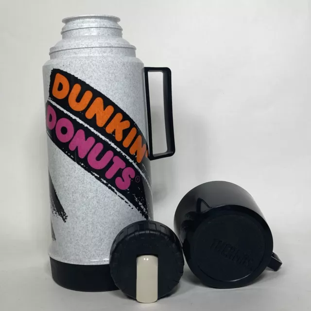 VTG Thermos Dunkin Donuts Coffee Travel Mug Logo Retro 1990s Made In Canada