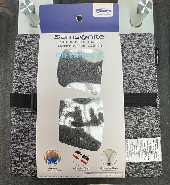 Samsonite Car AUTOMOTIVE CONTOURED LUMBAR SUPPORT CUSHION w/ PREMIUM MEMORY FOAM 2