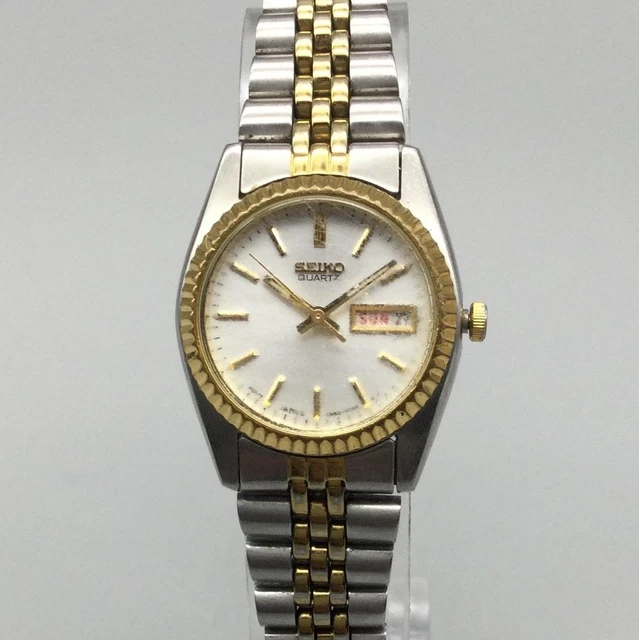 Vintage Seiko Womens Watch Digital Gold Tone 23mm L012-5059 New Battery SMALL 6\