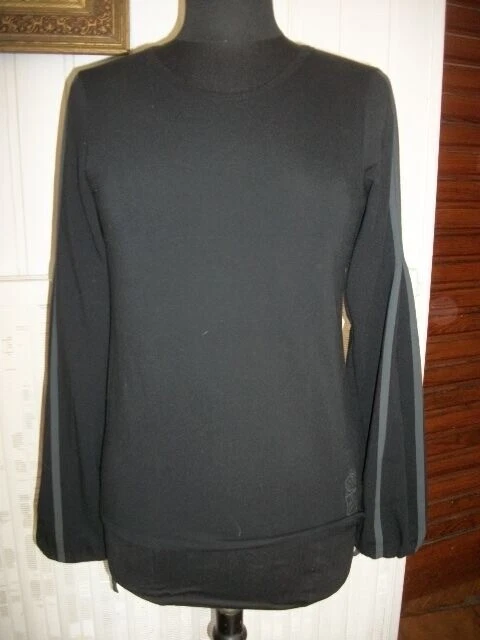 Tee-shirt à Capuche Cop Copine - Manches 3/4, Beige Liseré Rose - Taille 36 - Occasion Très Bon état