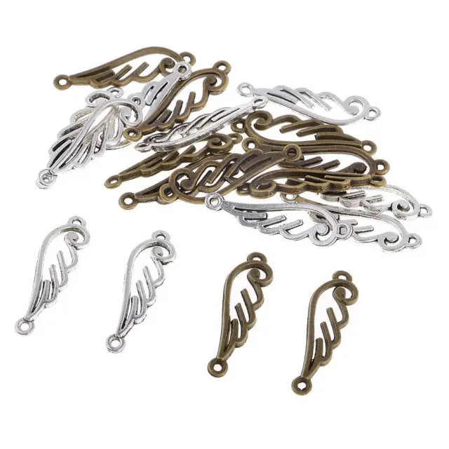 20 Pcs Mixed Hollow Angel Wing Charms Pendants Bookmark DIY Necklace Jewelry