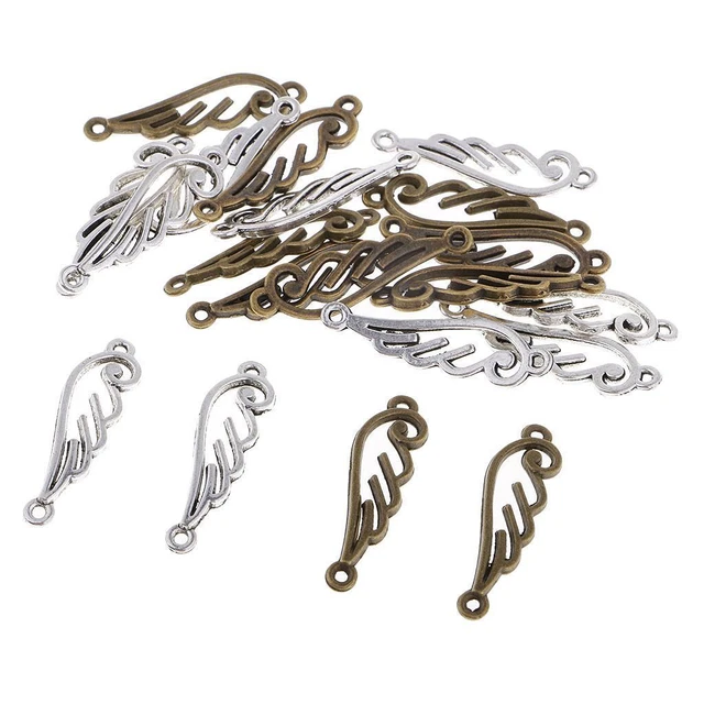 20 Pcs Mixed Hollow Angel Wing Charms Pendants Bookmark DIY Necklace Jewelry