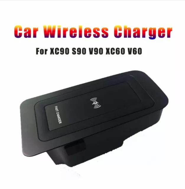 Wireless Car Charger Fast Charging Center Console for Volvo XC60 2016-2020 DE 2