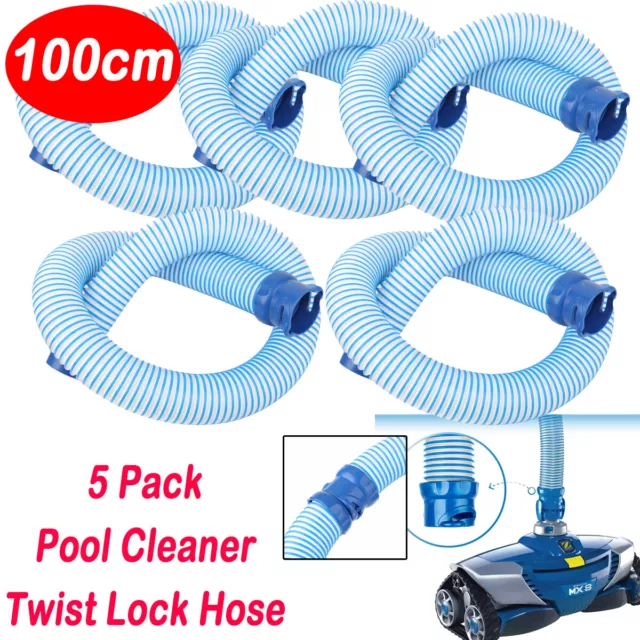 5 Pack Pool Cleaner Twist Lock Hose Fits For Baracuda Zodiac X7 T3 T5 MX6 MX8