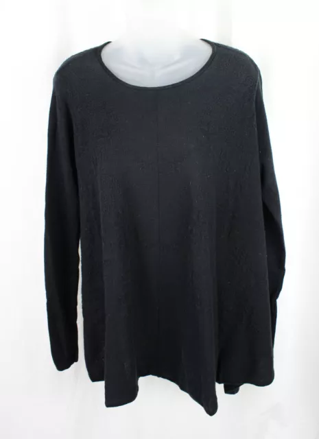 Cotton by Autumn Cashmere Women's Black High Low Sweater Size S