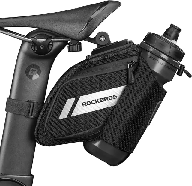 ROCKBROS Bike Saddle Bag Pouch Water Bottle Bike Bag under Seat Waterproof for R