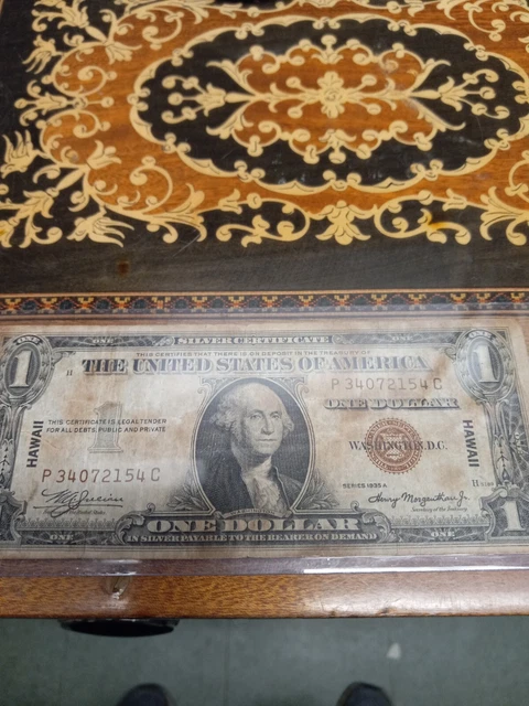 Series 1935 A One Dollar $1 Silver Certificate HAWAII Note