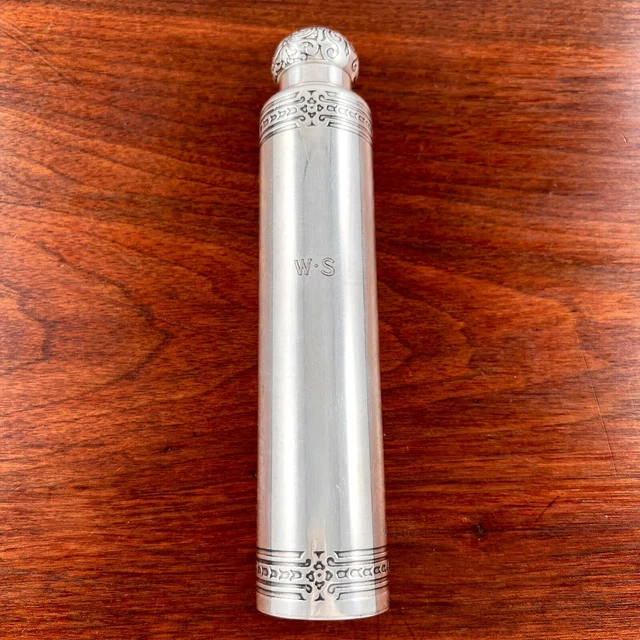 Tiffany & Co Art Deco All Sterling Silver Dresser Jar / Tall Perfume #19874G