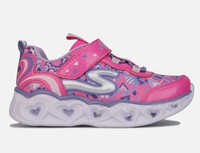 SKECHERS BABY GIRL Light Up Shoes Infant Size 4 Uk EU 21 First