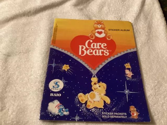 Vintage 1994 Care Bears Panini Sticker Album & 36 Placed Stickers