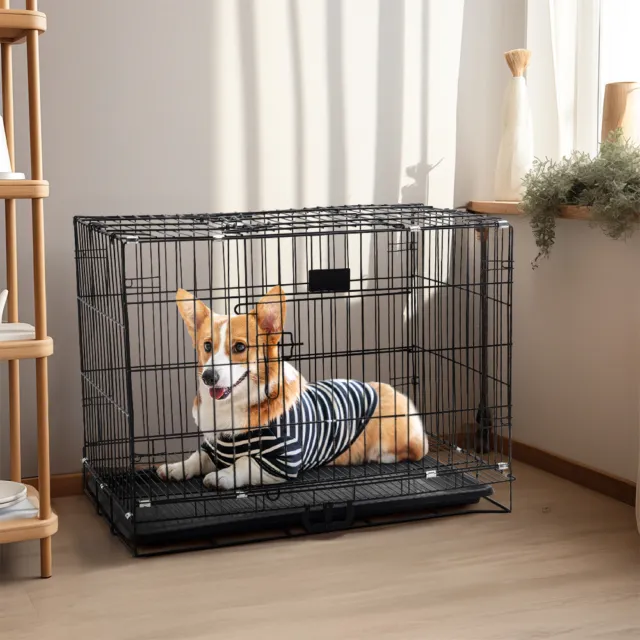 Dog Cage Puppy Training Crate Pet Carrier Small Medium Large XL XXL Metal Cages