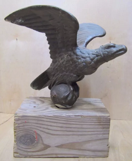 Antique Cast Bronze Brass Eagle Decorative Art Statue Old Architectural Hardware