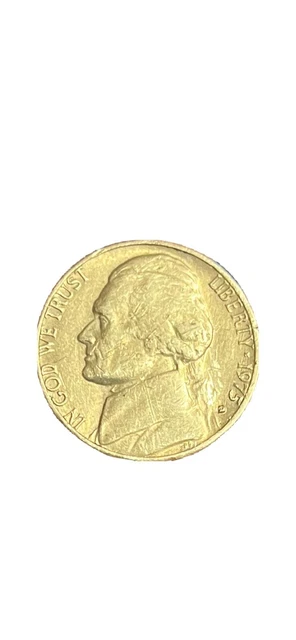 1975D Jefferson Nickel Five Cents America