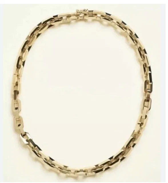 EDDIE BORGO NECKLACE Chain Link Yellow Gold 12k Vermeil Necklace