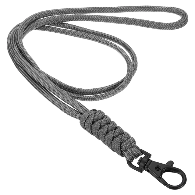 Neck Lanyard Badge Lanyards Long Strap ID Card Holder Keychains Grey
