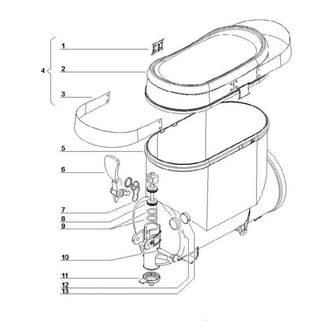 Behälter UGOLINI / BRAS, für Mini (6 Liter) Slush-Eis-Maschine 2