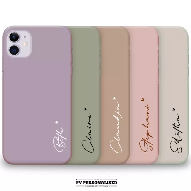 Personalised Phone Case Custom Name Silicone Cover For iPhone 15 XR 11 12 13 14