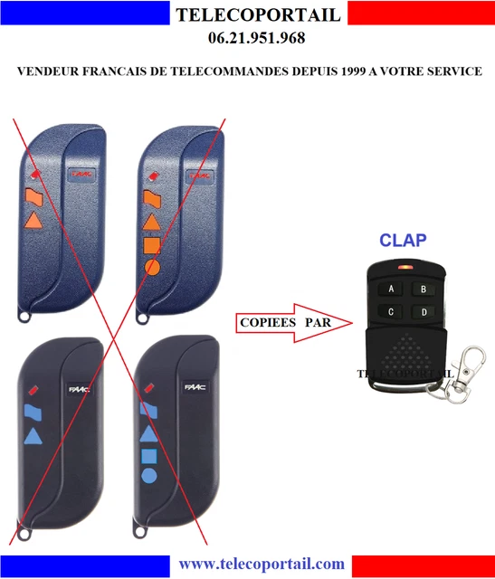 Télécommande OOGARDEN Compatible Moteurs IUMIN 3500 Et LEIUM - 4 Canaux 433.92MHz, Référence 0471-0005