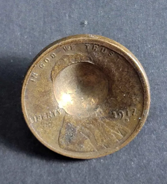 Lincoln Wheat 1c Cent Penny 1917-S Lucky Life Saving Bullet Penny Coin