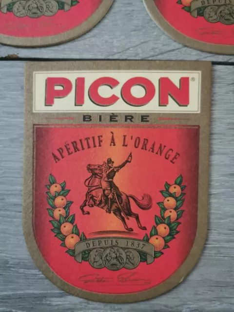 Lot de 5 Ancien Sous Bock-Picon-Bière-Apéritif à l'orange neufs 2