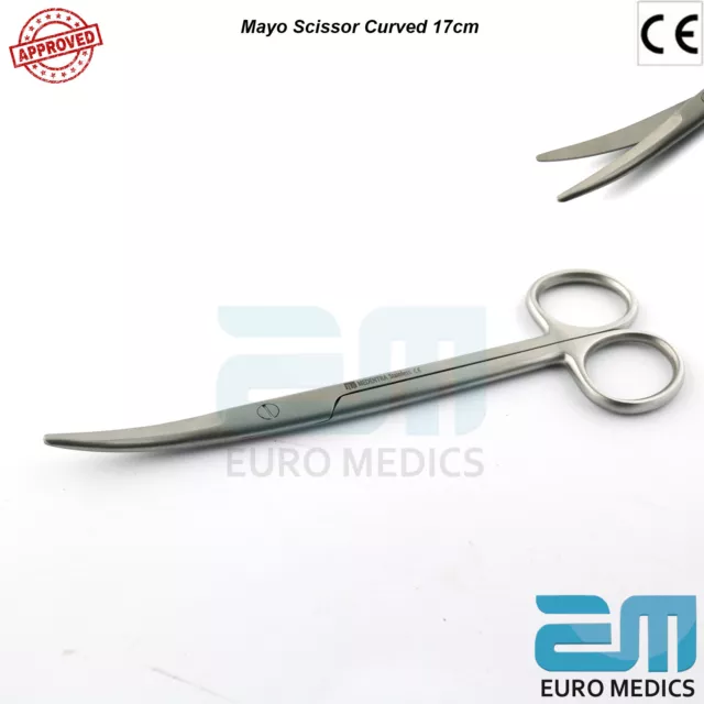 Mayo Dental Surgical Scissors Curved 17cm Medical Operating Surgery Instruments