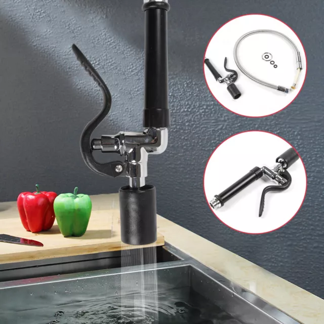 Commercial Restaurant Kitchen Sink Tap Faucet Pre-Rinse Sprayer Spray Head &Hose