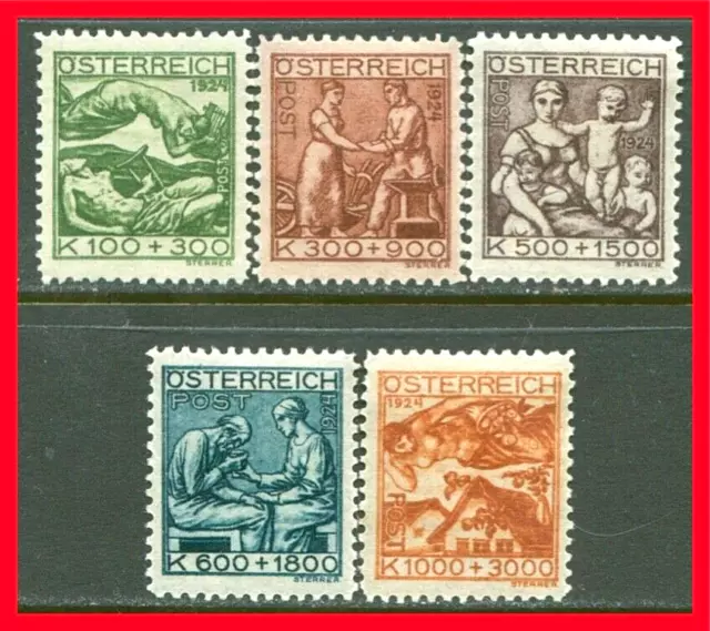 Austria Semi-postal Stamps Scott B66-B70, Mint Complete Set!! A52a