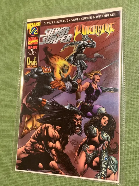 Silver Surfer Witchblade #1/2 half issue Wizard mail away Devil's Reign With COA