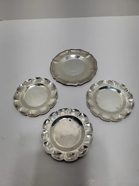 Sanborns Mexico Sterling Silver Round Embossed Serving Small Tray...
