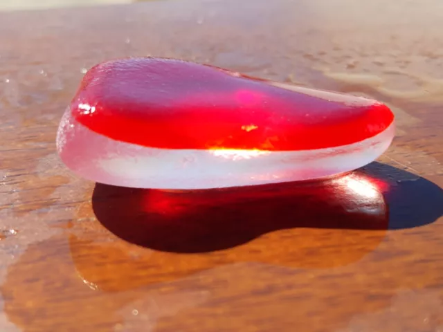 Multi Red Surf Tumbled Sea Glass Piece Perfect Jewelry Quality Find