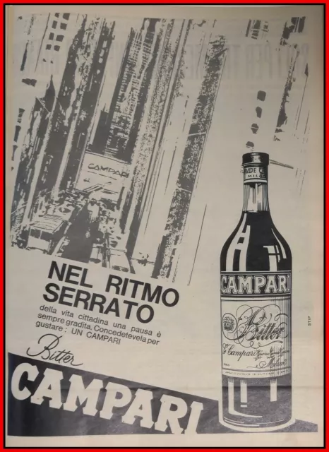 Pubblicità d'epoca Campari Bitter Advertising Vintage Famous Italian Liquor