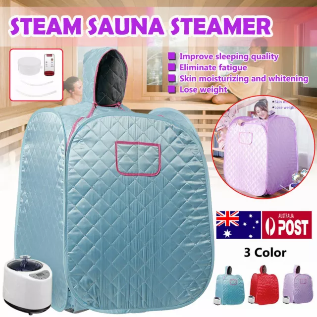 1KW Portable 2.68L Steam Sauna Tent Home Spa Full Body Loss Weight Detox Therapy