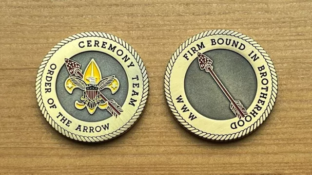 CEREMONY TEAM OA CHALLENGE COIN Order of the Arrow Lodge Boy Scout Award Gift