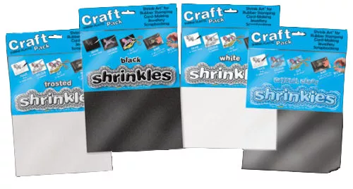 6 LARGE CRYSTAL CLEAR SHRINKLES SHRINKIE PLASTIC SHRINK ART 260MM x 200MM