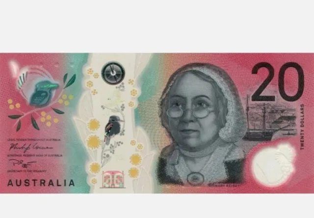 2019 series Australia 20 Dollars Banknote. 20 Australian Dollars Currency AUD