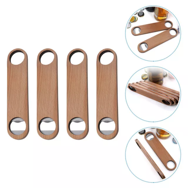 4 Pcs Stainless Steel Bottle Opener Cap Remover Beer Openers