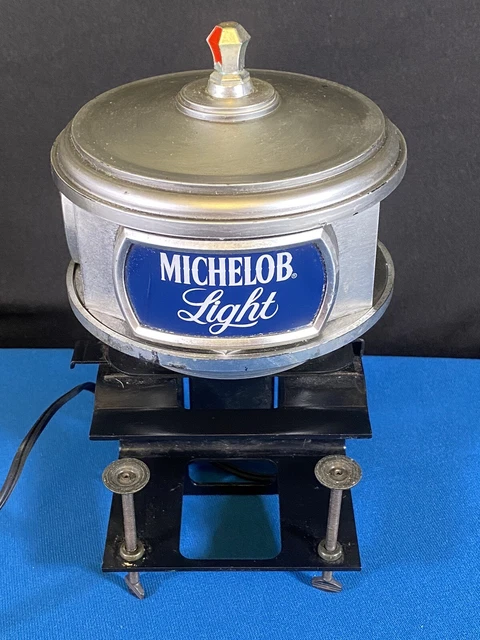 Vintage Michelob Light Beer Lighted Sign w/ Table/Shelf Clamp Pub Bar Rec Room
